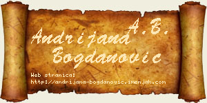 Andrijana Bogdanović vizit kartica